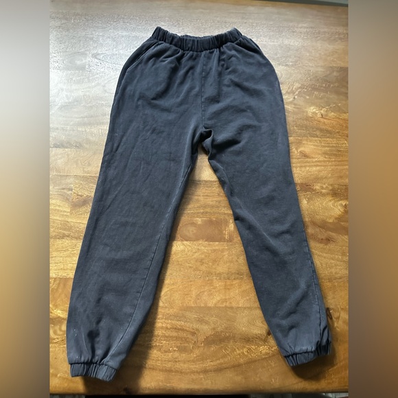 Zara 100% cotton washed gray sweatpants with pockets - Picture 4 of 5